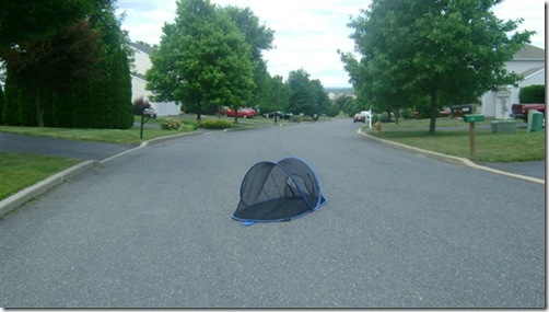 Tent in street
