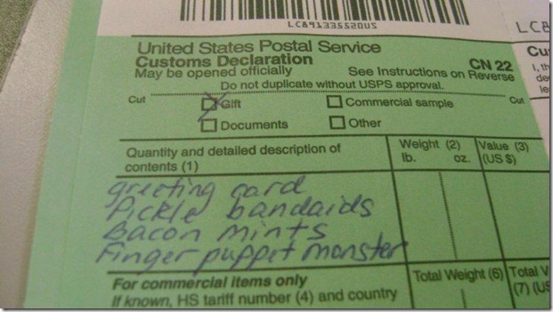 customs declaration