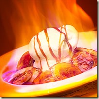 flambed ice cream